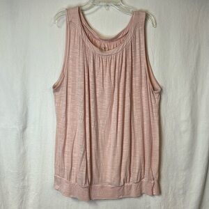LOFT Women’s Tank Top Size XL Light Peach Drapes to Banded Hem Super Soft